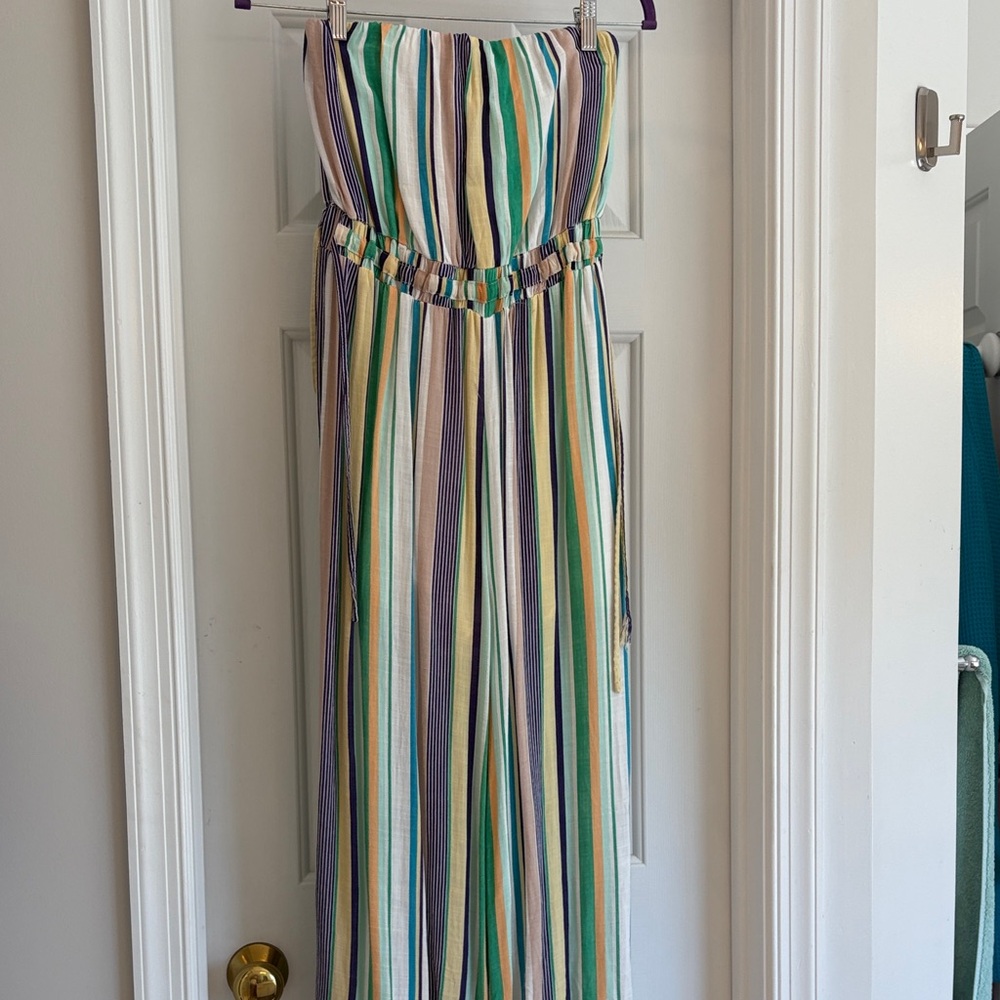 Le Lis Multicolor Strapless Jumpsuit